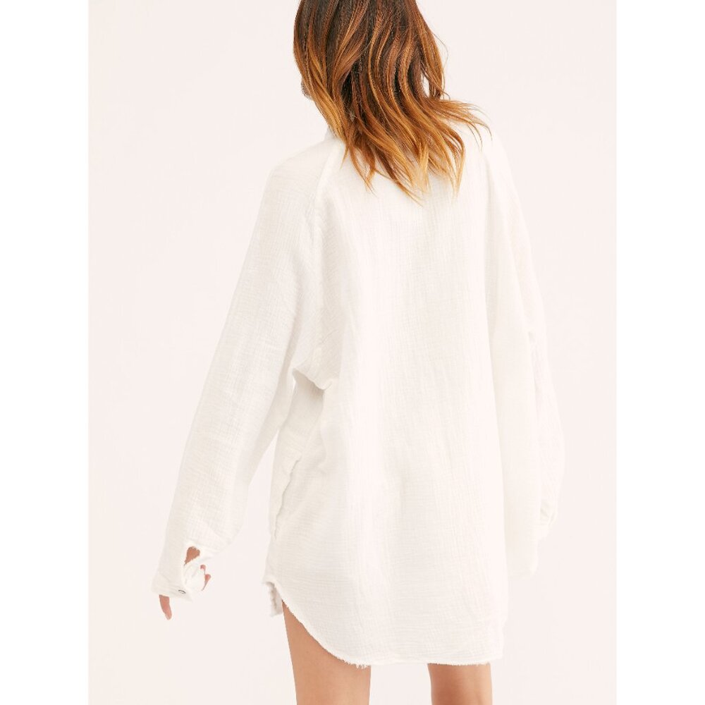 🎉LAST CHANCE🎉 FREE PEOPLE We The Free Summer Daydream Buttondown / White - Picture 13 of 16